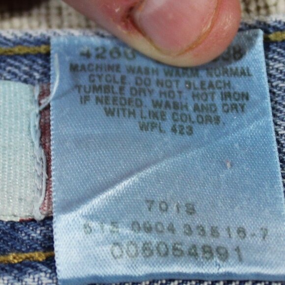 Vintage Y2K Levi's 505 Size 34x28 Straight Leg Classic Fit Blue Jeans - Picture 4 of 8